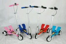 Skuter Mainan Anak 2 Pedal Bes1 otoped twin tail Murah Bsa dilipat.jpg
