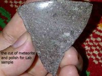 2.the cut and polished of meteorite for Lab sample.jpg