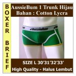 AussieBum 1 Trunk Hijau - Cotton Lycra.jpg