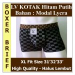 LV KOTAK Hitam Putih XL - Modal Lycra.jpg