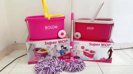 Alat Pel Terbaru SuperMop Memeras Otomatis Deluxe Bolde Super mop Anti Pecah Awet.jpg