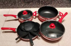 Teflon Set 9 Pcs Panci Cookware Set Warna - Warni Paling Bagus.png